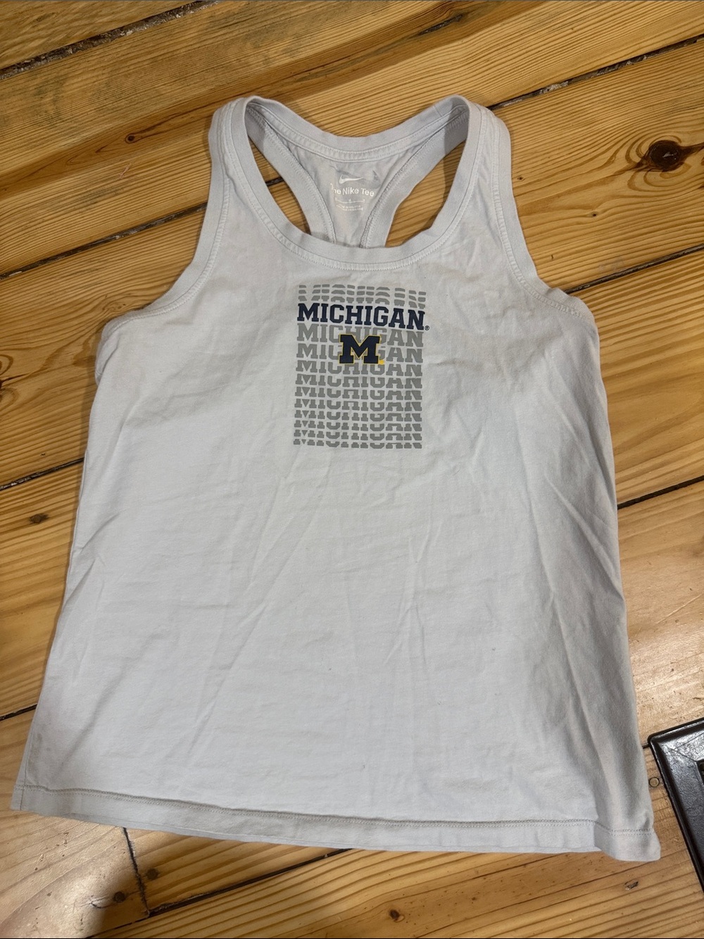 Michigan Graphic Racerback Tank Top - White